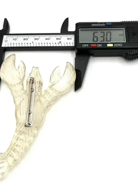 Clear Lucite Lobster/Crawfish Brooch - Picture 6 of 7